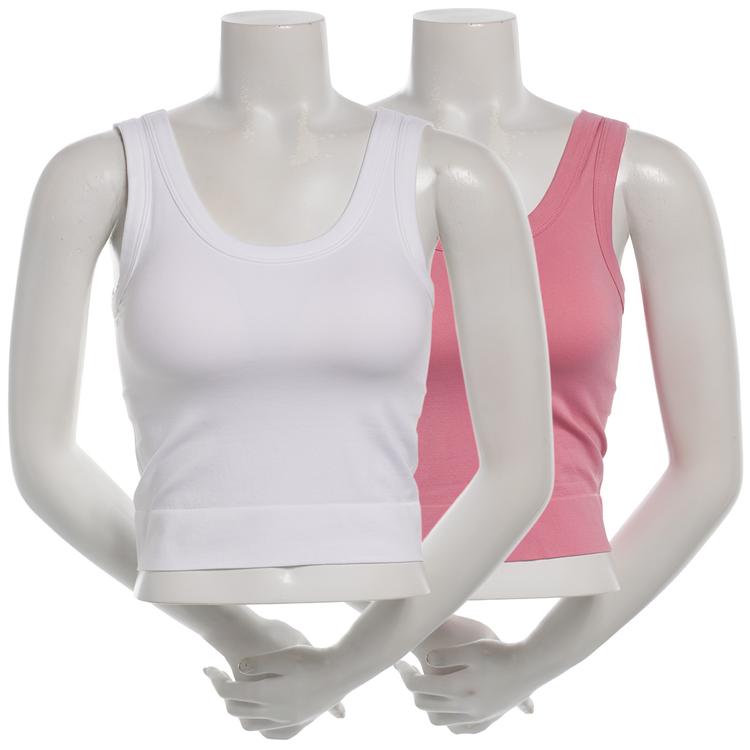 Juniors Eye Candy 2pk. Seamless Jersey Padded Tank Top
