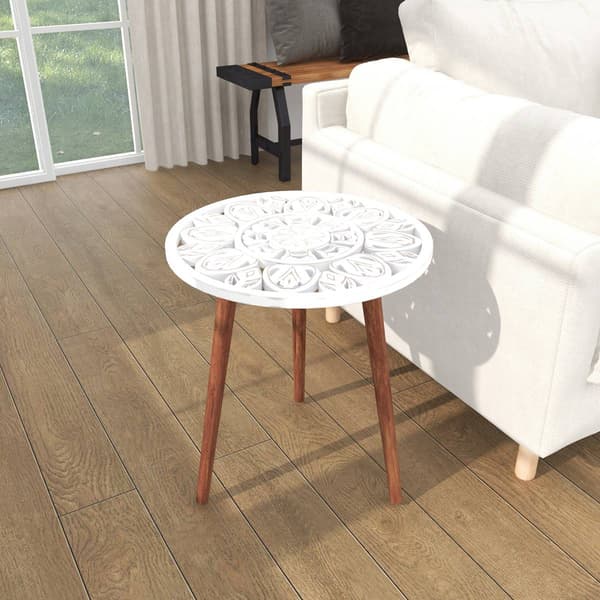 9th & Pike® White Wood Contemporary Accent Table