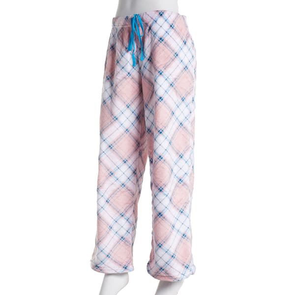 Womens MUK LUKS&#40;R&#41; Plaid Plush Pajama Pants - Pink - image 