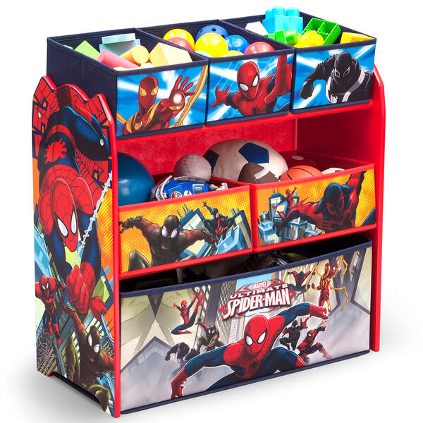 Delta Children Spider-Man Six Bin Toy Storage Organizer - image 