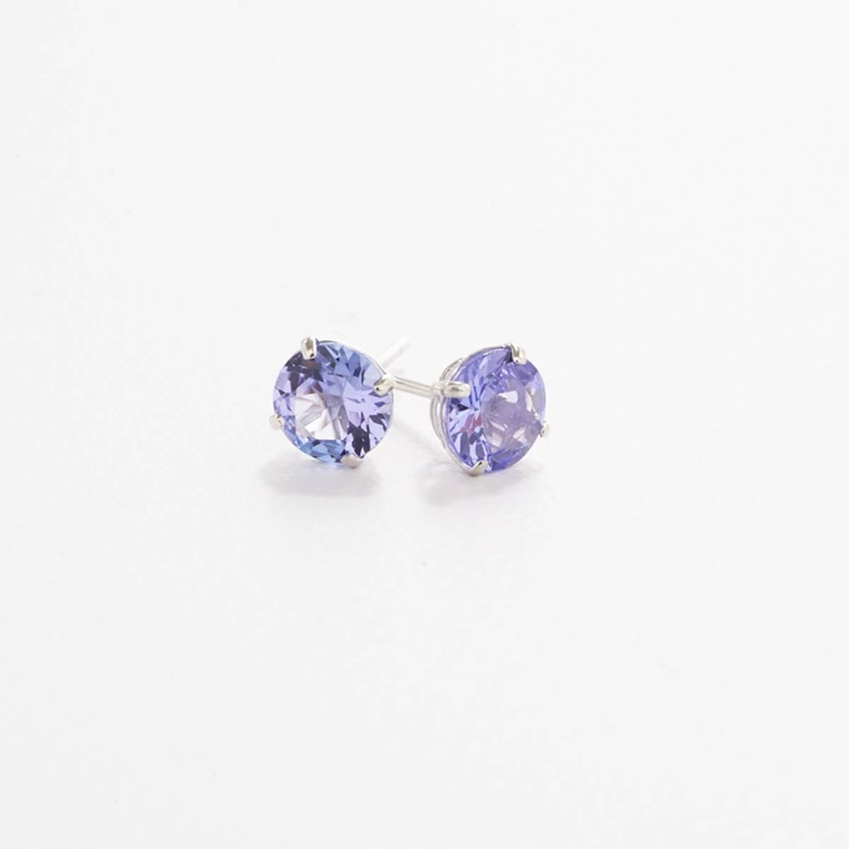 Precious Elegance™ 5mm Round Tanzanite Stud Earrings