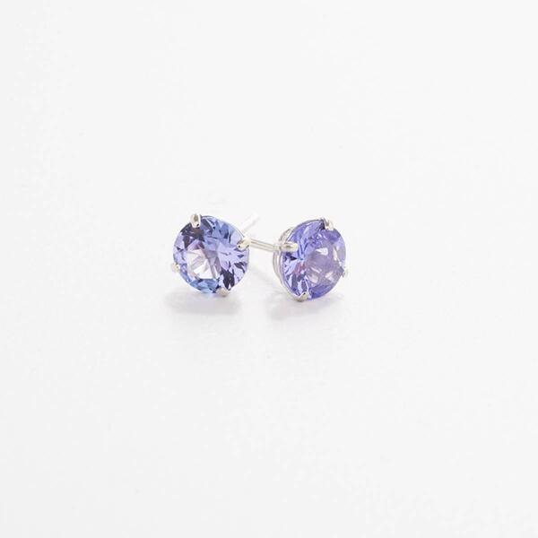 Precious Elegance&#40;tm&#41; 5mm Round Tanzanite Stud Earrings - image 