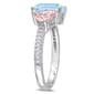 Gemstones Classics™ Sky Blue Topaz & Morganite Toi et Moi Ring - image 4