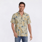 Mens Campia Short Sleeve Pineapples Button Down Shirt - Tan - image 1