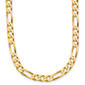 Gold Plated over Sterling Silver Square Figaro Chain Necklace - image 2
