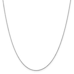Unisex Gold Classics(tm) .75mm. White Polished Cable 14in. Necklace