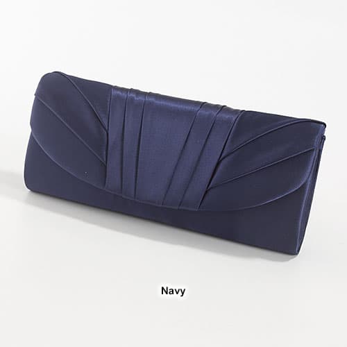 Jessica McClintock Satin Pleated Flap Clutch