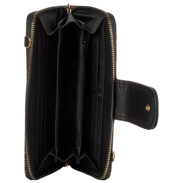 Womens Gloria Vanderbilt Floral Zip Around Crossbody Wallet