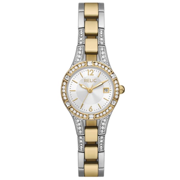 Womens RELIC by Fossil Charlotte Two-Tone Metal Watch - ZR34655