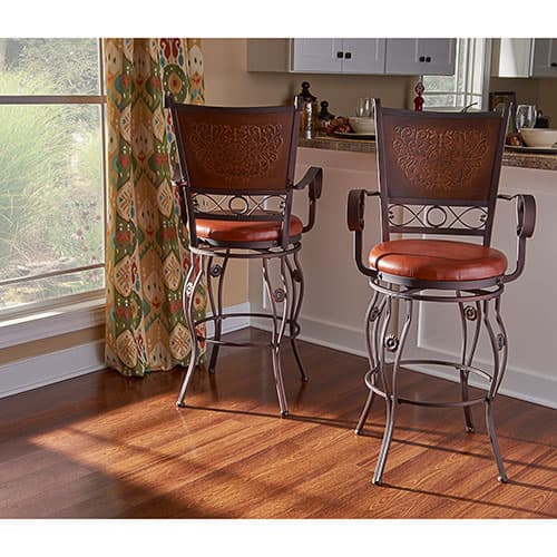 Linon Home Decor Big & Tall Bar Stool with Arms