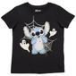 Girls (7-16) Disney Stitch Glow in the Dark Halloween Tee - image 1