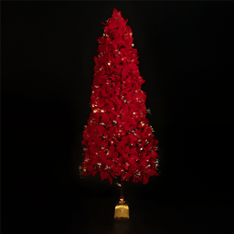 Northlight 6ft. Pre-Lit Color Changing Poinsettia Christmas Tree