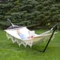 Northlight Seasonal Macrame Cotton Hammock with Wooden Bars - image 2