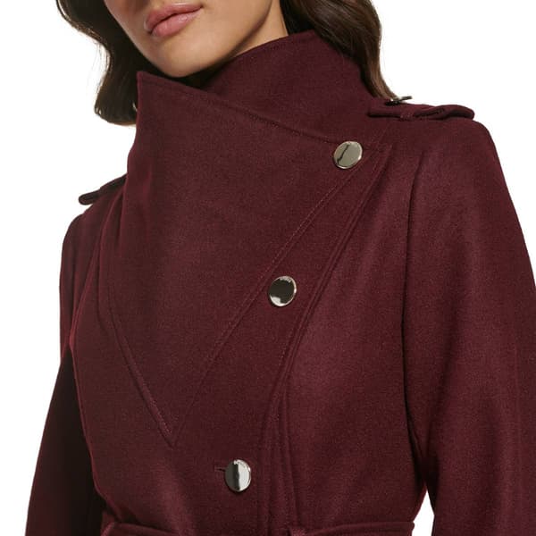 Guess asymmetrical belted wool hotsell wrap coat