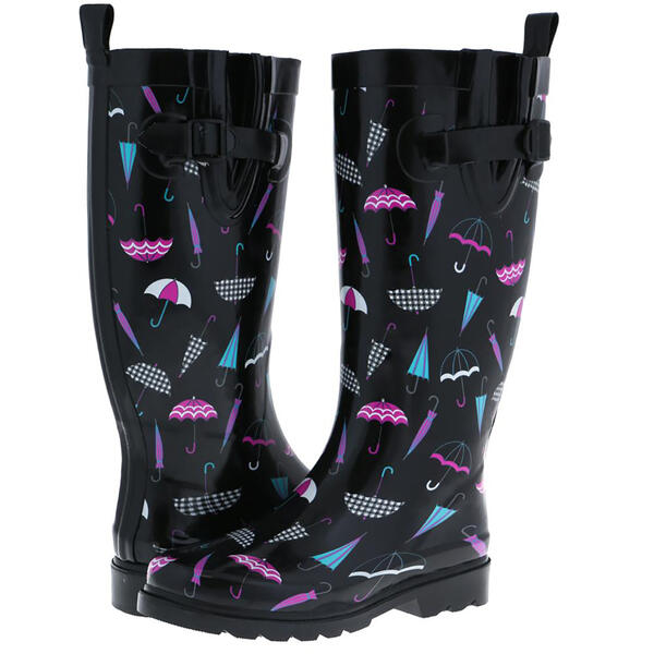 Womens Capelli New York Tall Umbrella Rain Boots - image 