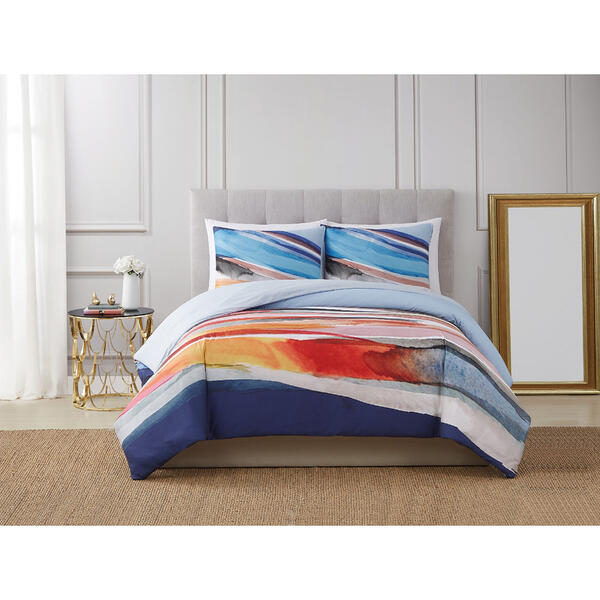 Vince Camuto Allaire Striped Comforter Set - image 