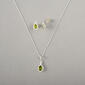 Marsala Peridot CZ Earrings & Necklace Set - image 1