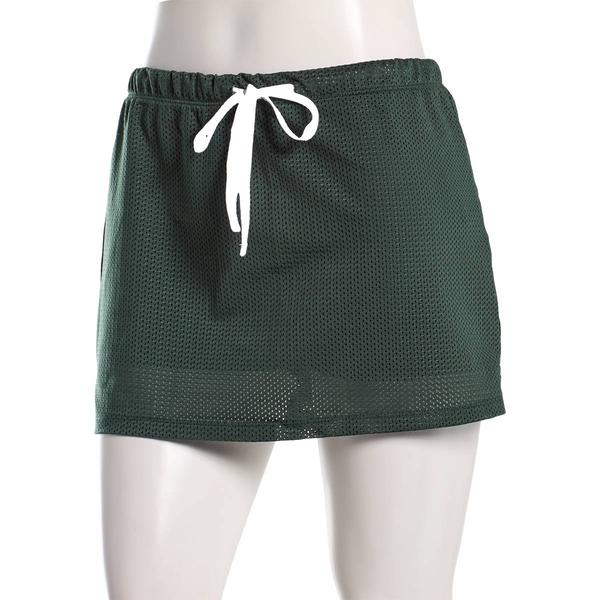Juniors Madden Girl Mesh Drawstring Micro Mini Skort