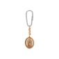 Symbols of Faith Gold-Tone Oval Spiritual Decal Key Chain - image 1