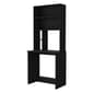 FM FURNITURE Sawgrass Black Computer Desk w/ Hutch - image 1