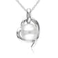 Gemstone Classics(tm) Pearl & Diamond Heart Pendant - image 1