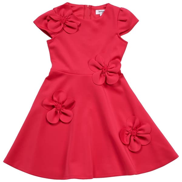 Girls (7-16) Speechless(R) Flower Cap Sleeve Scuba Skater Dress - image 