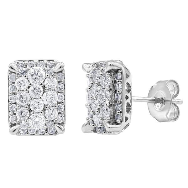 Nova Star&#174; Lab Grown Diamond Emerald Shape Stud Earrings