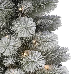 Puleo International 3.5ft. Potted Flocked Norwegian Pine Tree