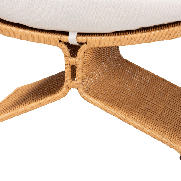 bali & pari Reya Natural Rattan Footstool