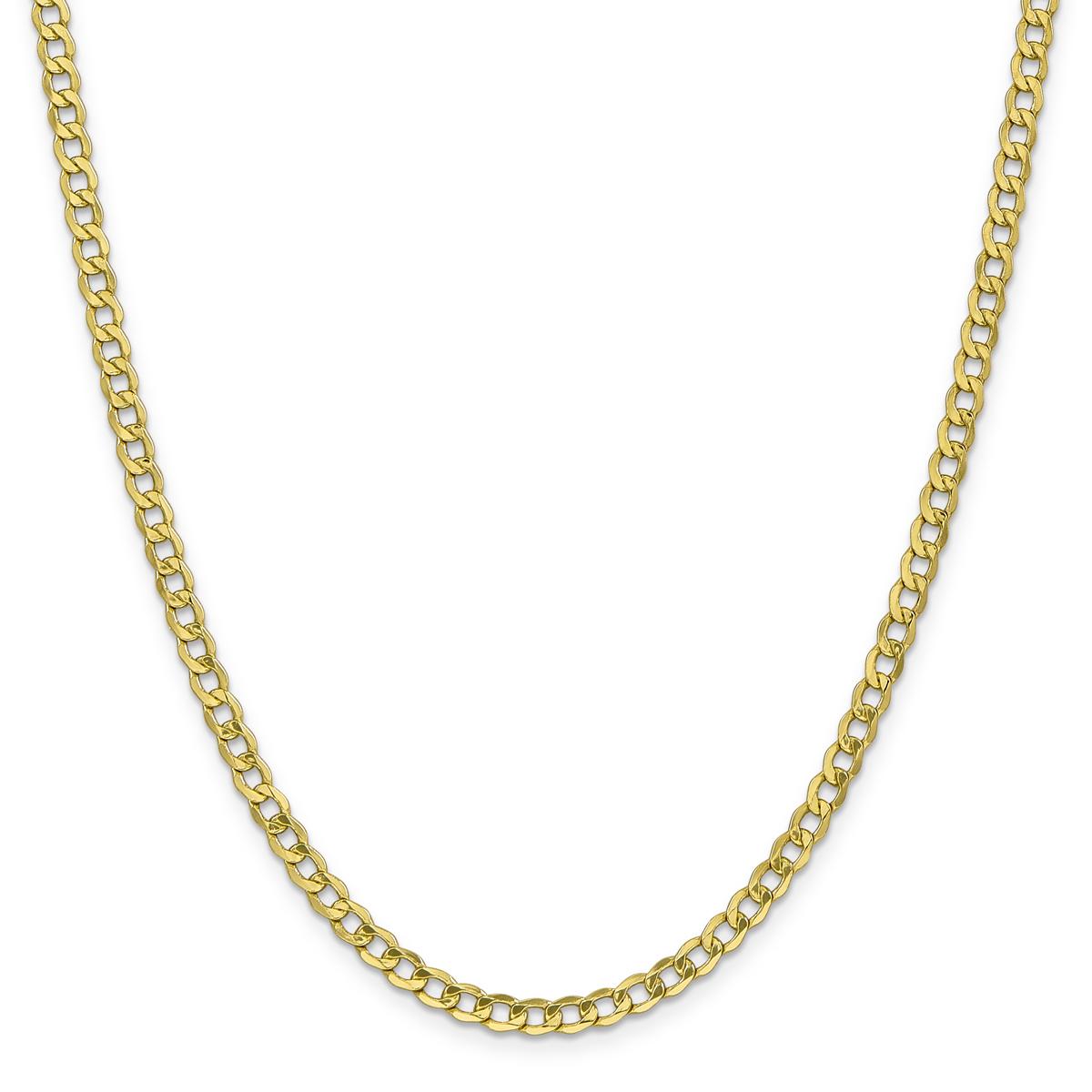 Mens Gold Classics(tm) 10kt 4.3mm Semi-Solid Chain 18in. Necklace