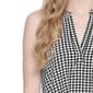 Petite NY Collection Sleeveless Houndstooth Twist Hem Blouse - image 4