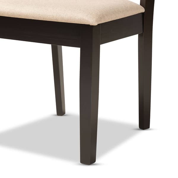 Baxton Studio Nicolette Sand/Dark Brown 5pc. Dining Set