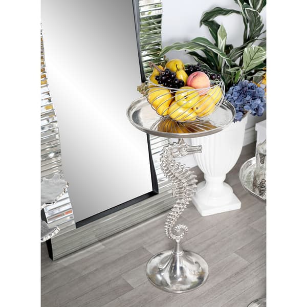 9th & Pike&#174; Aluminum Traditional Coastal Accent Table