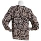 Womens Zac & Rachel 3/4 Sleeve Split Neck Leaves Blouse - image 2