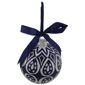 Northlight White & Blue Mosaic Glass Christmas Ball Ornament - image 4