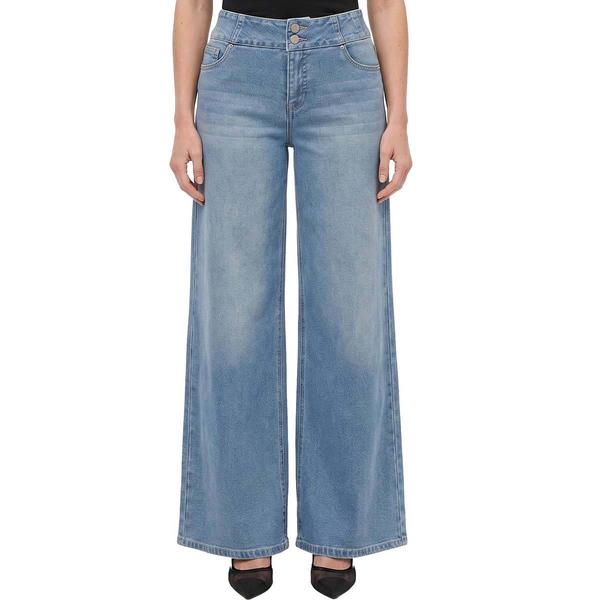 Womens Royalty 31 Palazzo Two Button Wide Leg Jeans - image 