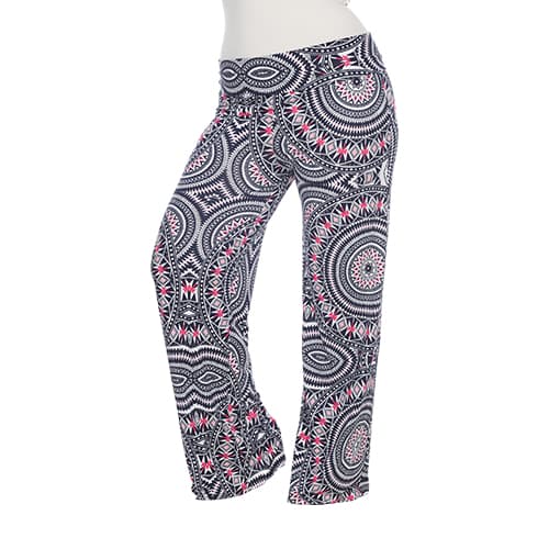 Plus Size White Mark Geometric Print Palazzo Pants