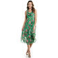 Womens Robbie Bee Sleeveless Drape Neck Floral Chiffon Maxi Dress - image 1