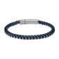 Mens Lynx Blue Ion Plated Stainless Steel Foxtail Chain Bracelet - image 1