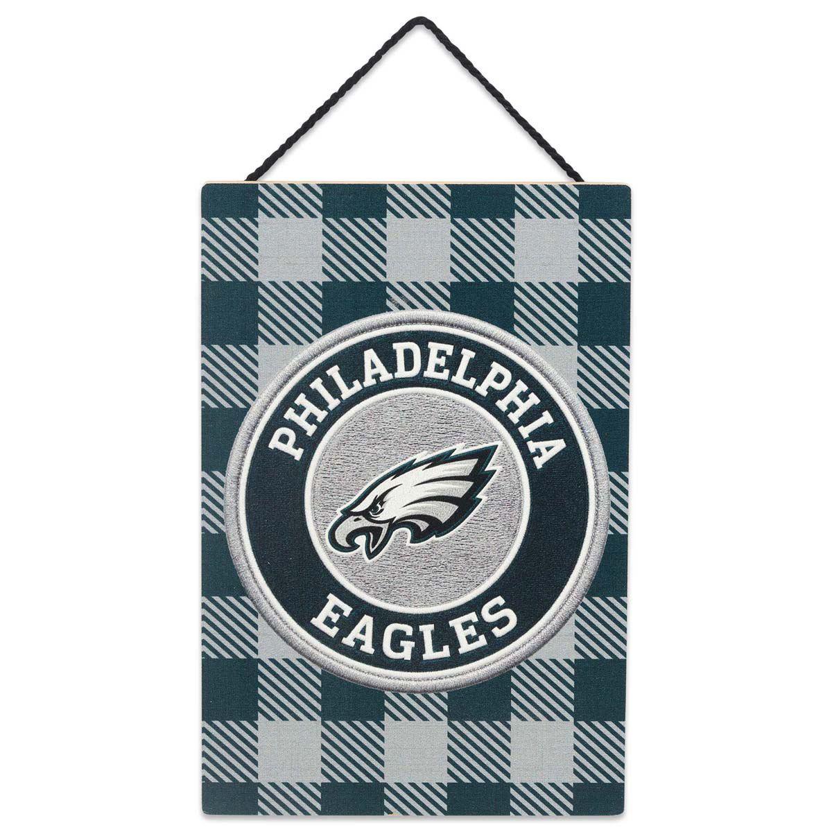Open Road Eagles Plaid Hanging Wood