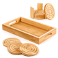 BergHOFF Bamboo 8pc. Serving Tray with Coasters Set - image 1