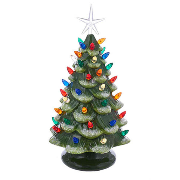 Kurt S. Adler LED Ceramic Green Christmas Tabletop Tree - image 