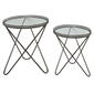 9th & Pike&#40;R&#41; Round Industrial Metal Accent Table - Set Of 2 - image 1