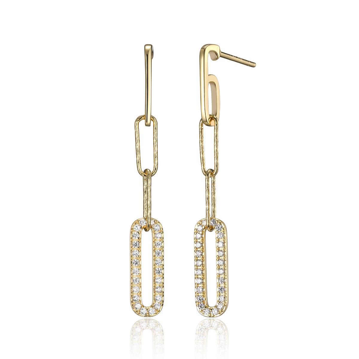 Forever Facets 18kt. Gold Over Sterling Post Dangle Earrings