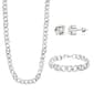 Mens American Exchange Curb Link Necklace/Bracelet/Earrings Set - image 2