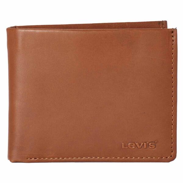 Mens Levi''s&#40;R&#41; Bifold Wallet w/ Bill Divider - Tan - image 