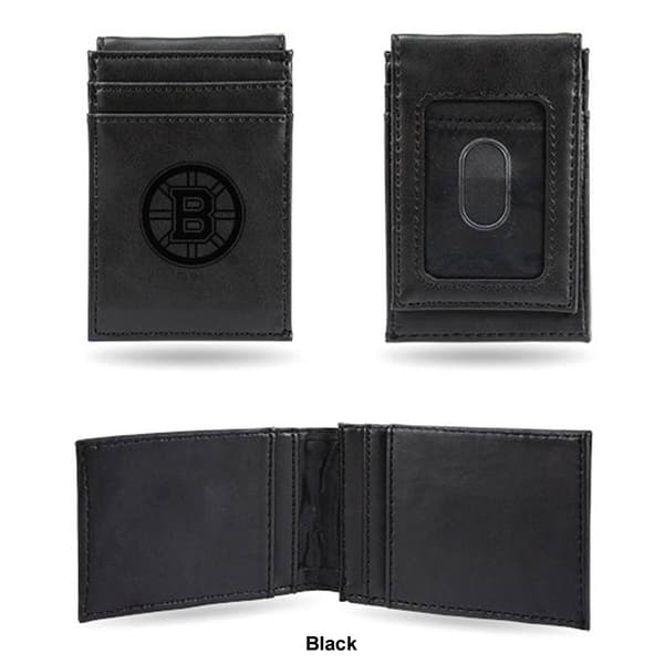 Mens NHL Boston Bruins Faux Leather Front Pocket Wallet