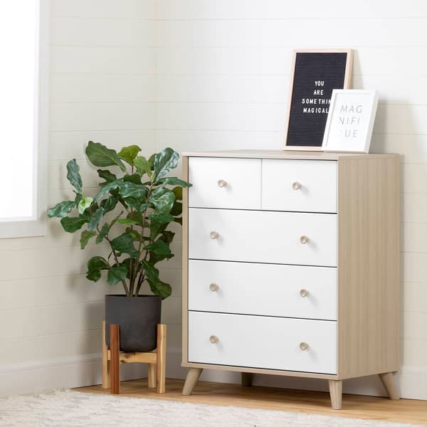 South Shore Yodi 5-Drawer Soft Elm Chest