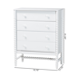 Baxton Studio Brantley Spindle 4-Drawer Chest - image 10