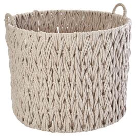 Extra Large Tan Braided Round/Tall Chunky Cotton Rope Basket